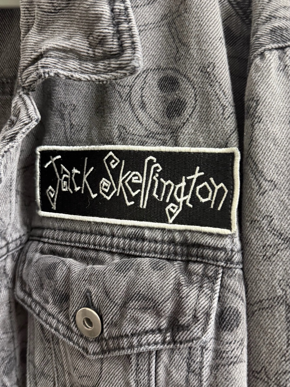 Disney The Nightmare Before Christmas Gray Denim Jacket - Picture 3 of 7